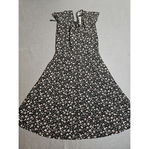 Aeropostale Dress Womens Extra Small Black Floral Tie-Neck Sundress - Picture 5 of 7